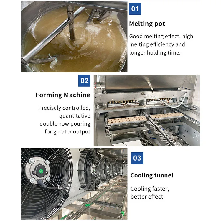 OCEAN Gummy Bear Production Line Automatic Drop Gelatin Soft Candy Forming Machine