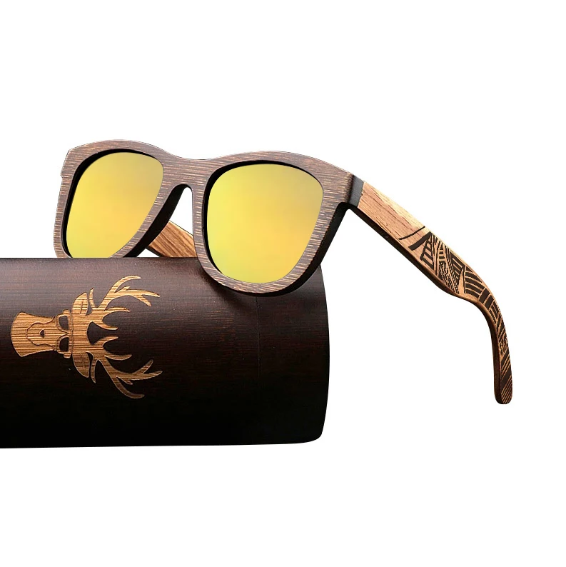 Latest fashion design custom logo wholesale brand new wood bamboo sunglasses 2020