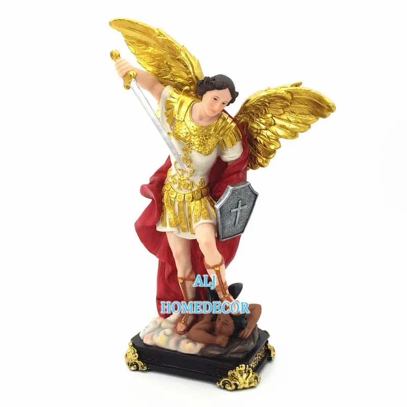 
Roman style St.Michael resin figurines sculptures OEM custom handmade religious catholic art statues 