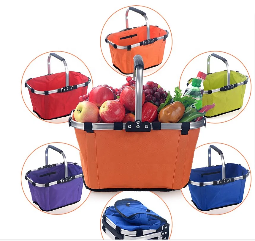 Hot Selling Household Portable Folding Foldable Small Shopping Basket