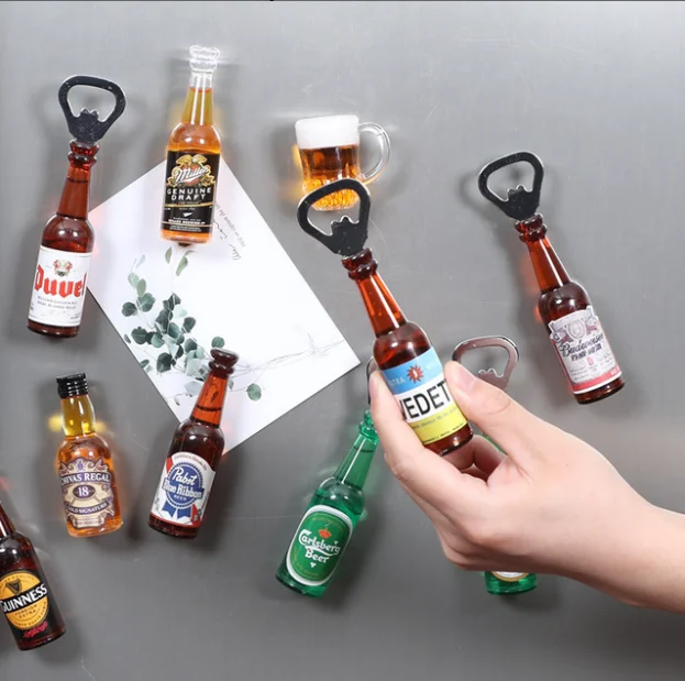 Household Refrigerator Magnet Wine Bottle Corkscrew Beer Bottle Opener