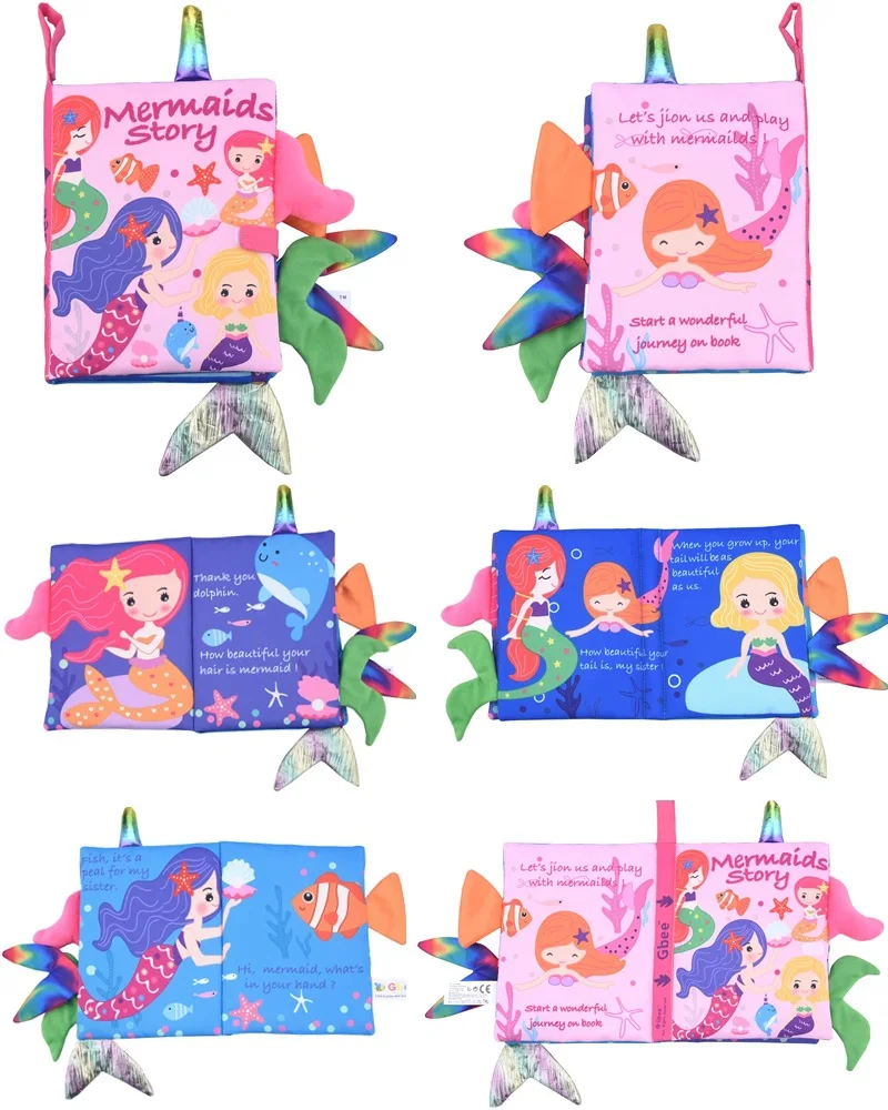 Customize Other Educational Toys Soft Fabric Animal educational cloth book baby toys for kids gift