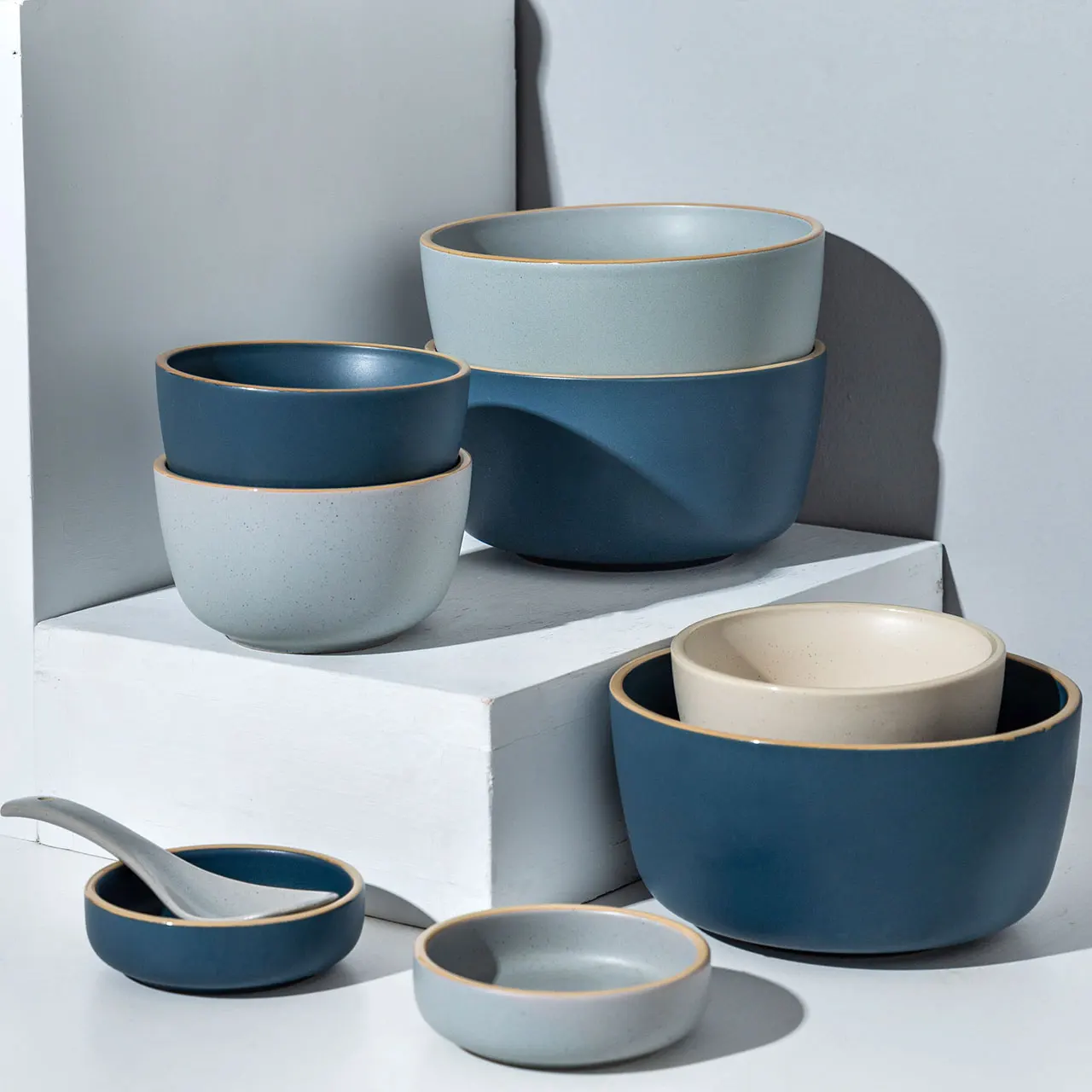 MONAZONE Morandi Tone Matt Ceramic Series of Japanese household tableware Dinner Plate