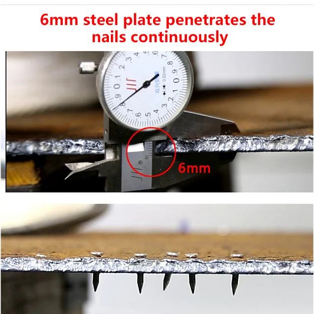 Specialty Gas Gun Nail High Hardness Gas Nail Continuous row of high hardness black nails