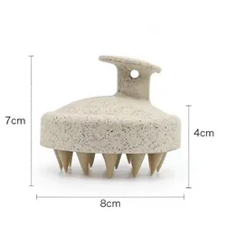 Colorful Head Scrubber Silicone Hair Scalp Scrub Massager Wheat Straw Scalp Massage Shampoo Brush