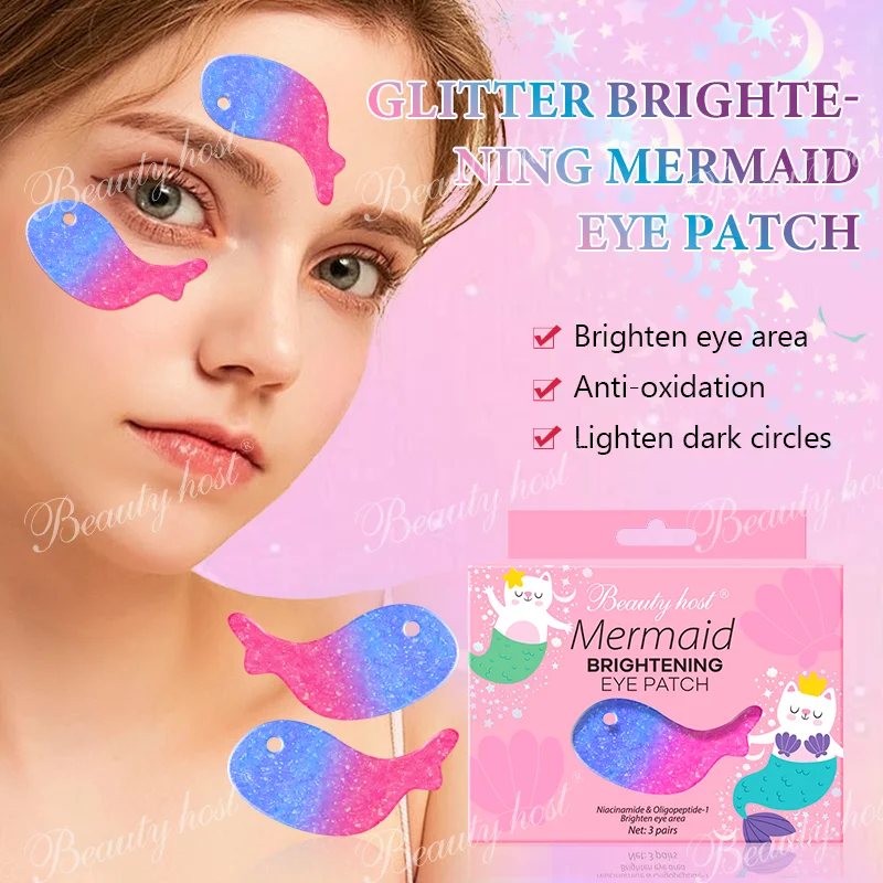 Wholesale Manufacturer Best Lifting Soothing Mermaid Eye Mask Brightening Anti-Wrinkle Eye Care Gel Under Eye Patches