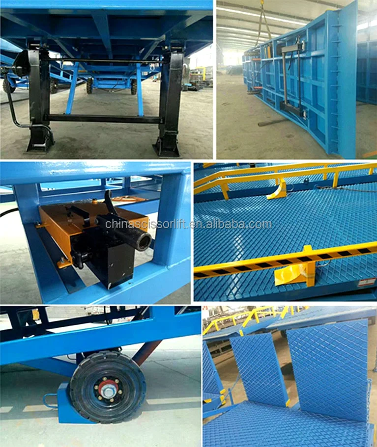 Movable Hydraulic Dock Ramp With A Capacity Of 10 Tons For Forklift Hydraulic Unloading