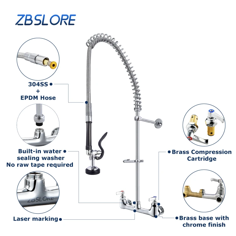 Pre Rinse Set Commercial Kitchen Pre Rinse Faucet Kitchen Watermark CE