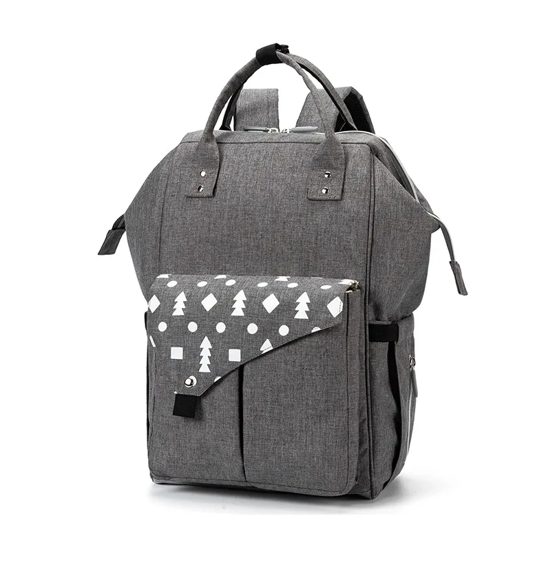 Double Shoulder Mom Bag Print 2024 Cross-border Hot Sale Multifunctional Waterproof 4 Piece Backpack Polyester 