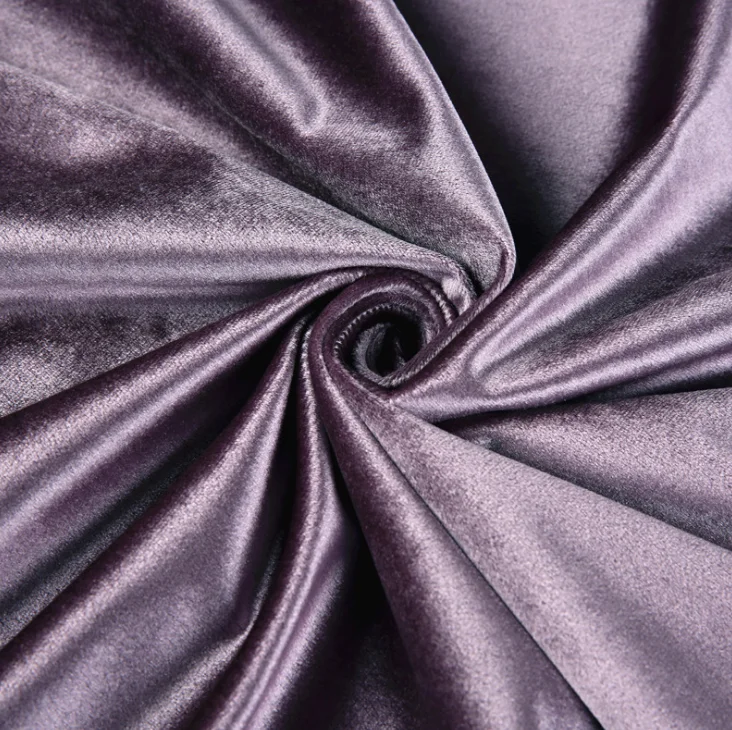 New designs polyester knit decoration shiny velour sofa upholstery fabric for furniture