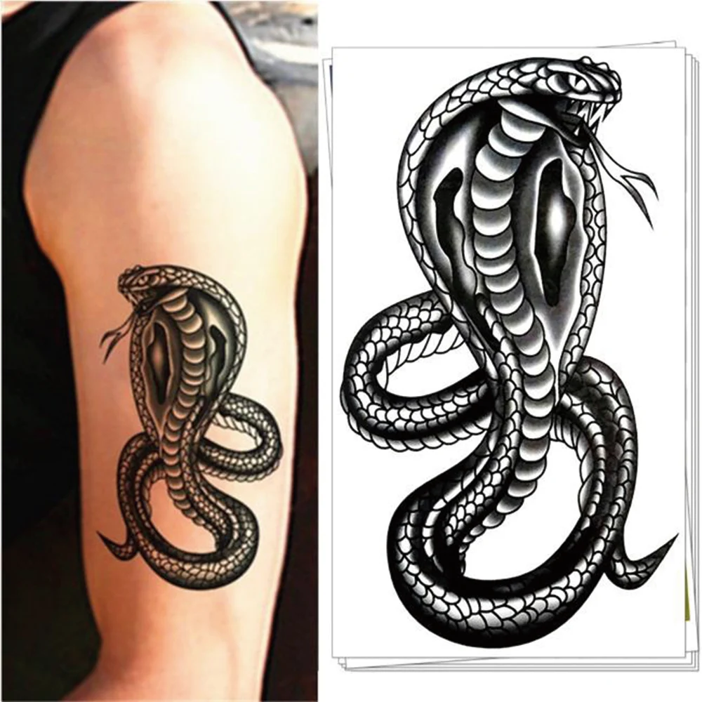win $100  Cool Sexy Skull Tattoo Sticker Artificial Temporary Lasting Arm Tattoo Sticker For Men/Women
