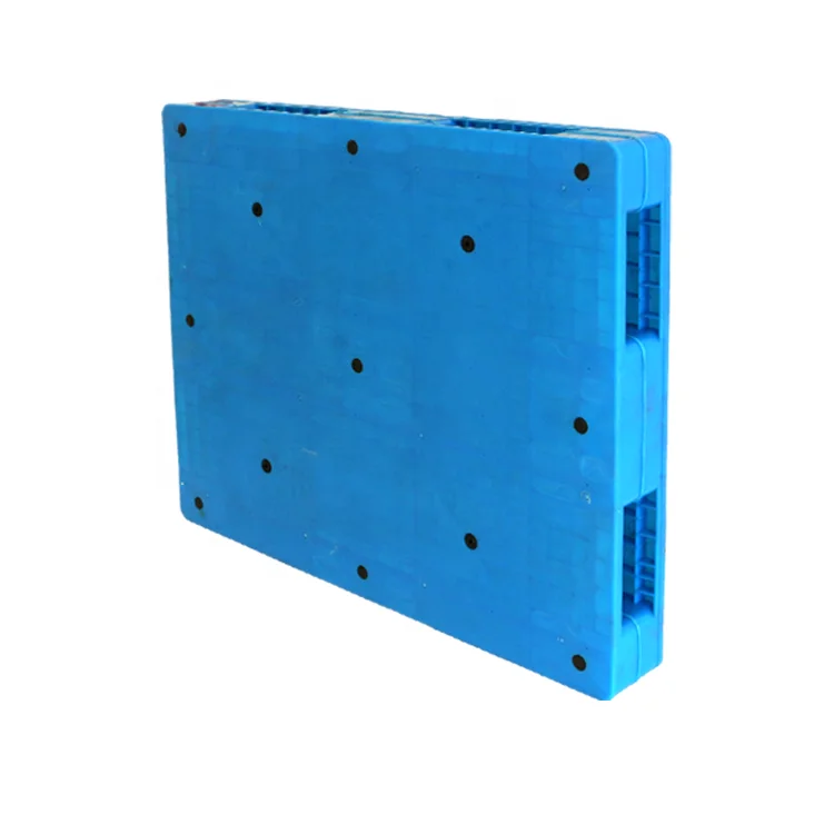 new design double faced plastic flat plastic pallet with seel bars