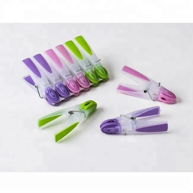 Manufacture big discount soft rubber clothes clips plastic clothes pegs for laundry