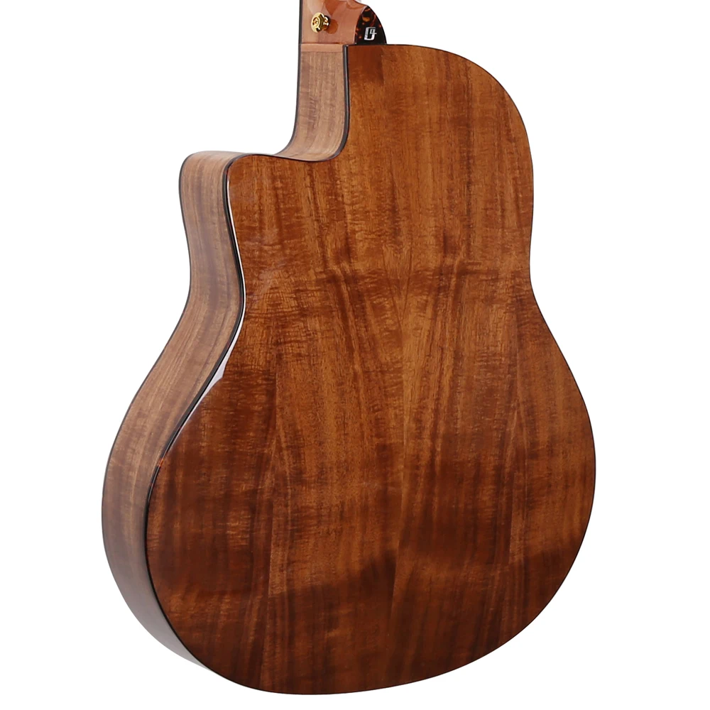 Accept OEM Professional 41 Inch Canada Solid Red Pine Top Nato Neck Glossy Finish Acoustic Guitar