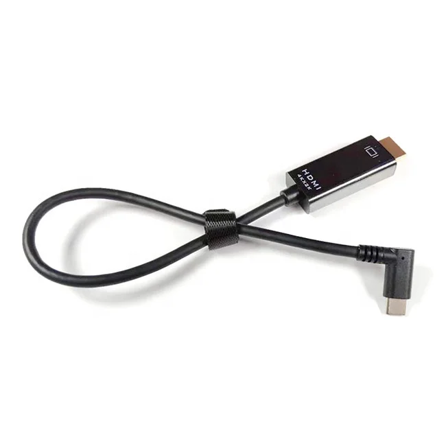 Hd Video Audio 4k 8k Right Angle Type C to Male HDMI Cable Adaptor
