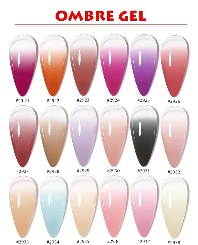 L&M Ombre Changed gel  High Pigment Soak Off uv gel polish for nail art 15g