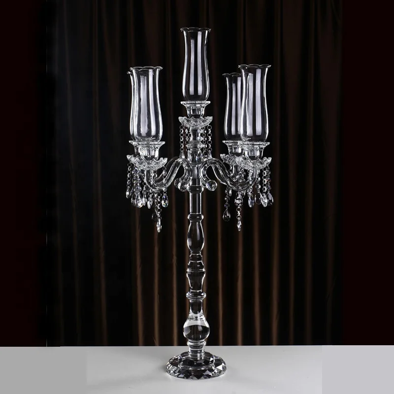 Crystal Glass 5 arm Candelabra for Home Decoration For Wedding Decoration
