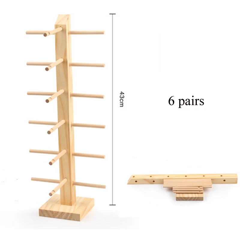 wood eyewear eye glasses wall mounted display rack eyeglasses sunglasses display stand for glasses store