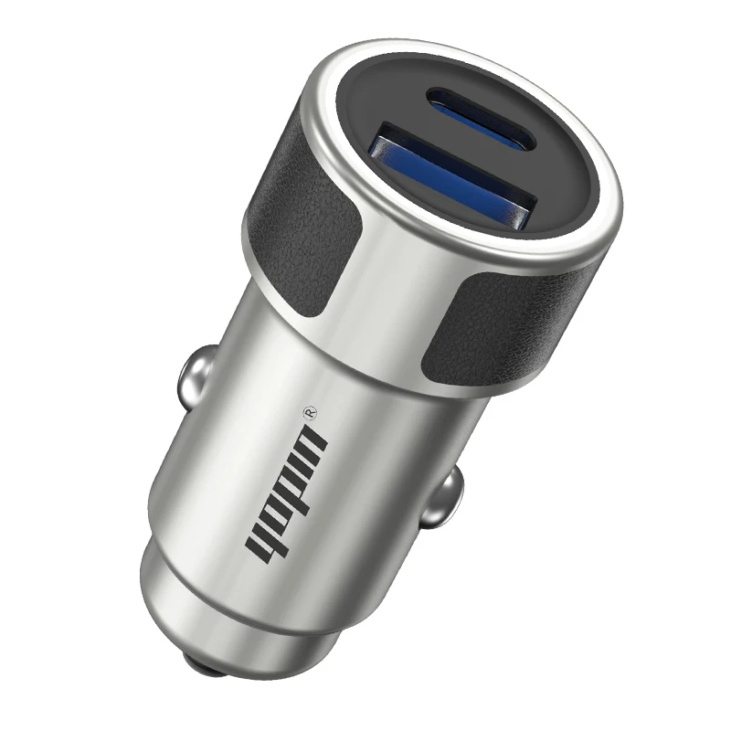 
new design branded quality metal qc car charger,type-c car charger 