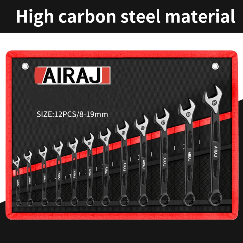 Open-ended combination wrench set gear ratchet wrench set dual-purpose wrench auto repair hardware tools