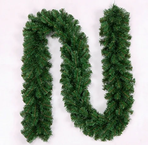 Специальное искусственное зеленое растение Рождественская сосновая гирлянда из ПВХ с соснами для украшения двери от 1,8 м до 20 м