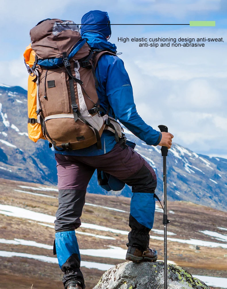 Outdoor carbon hiking poles Ultra-light portable walking sticks Retractable carbon fiber walking sticks