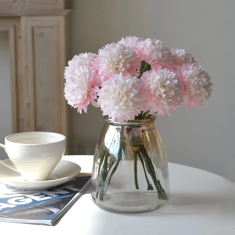 Трехголовый Шелковый цветочный шар для домашнего декора искусственные Хризантемы цветы рождественские выпускные Хэллоуин День святого Валентина