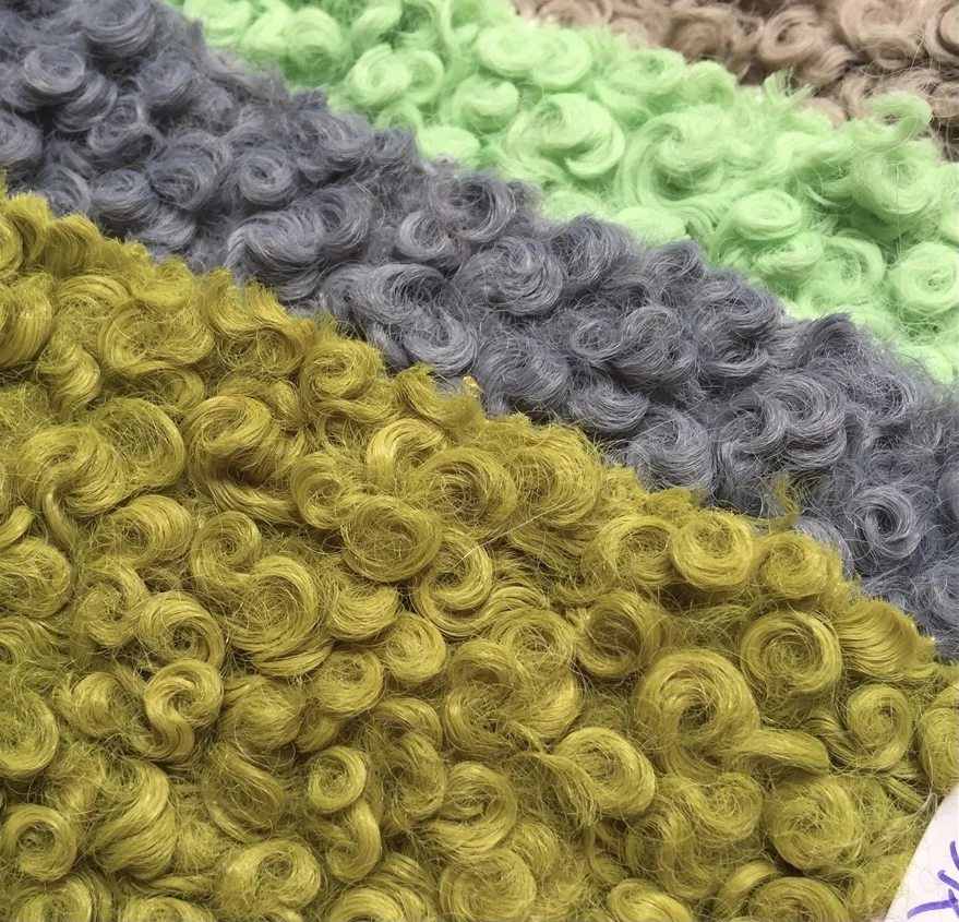 2022 new design turkey polyester alpaca faux curly fur fabric for winter coat