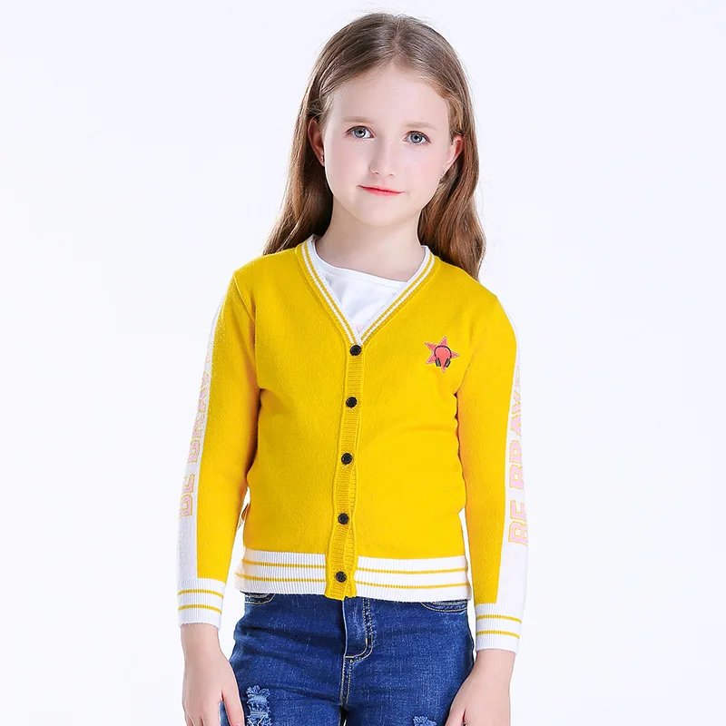 
2019 pink organic rainbow cashmere girl knitted kids sweater 