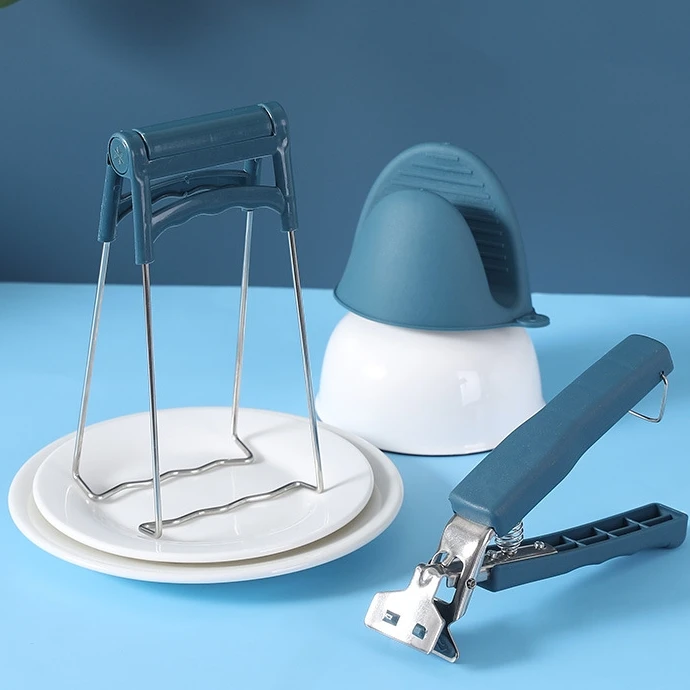 Bowl Clip Gripper Clips Retriever Tongs for Lifting Hot Dishes Bowl Pot Pan Plate from Pot Microwave Oven Air Fryer