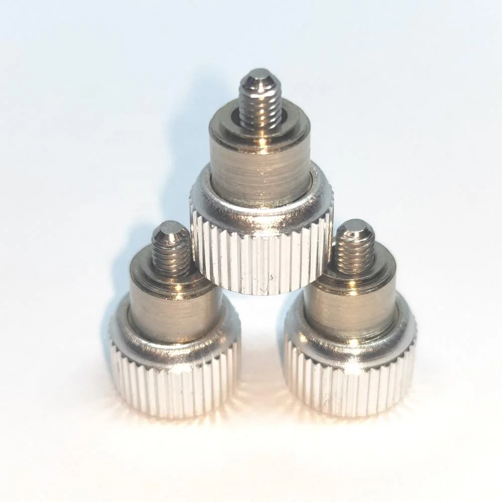PF13 PF14 Aluminum Knurled Knob Black Stainless Steel Spring-Loaded Captive Panel Screw PC Board connector Fastener