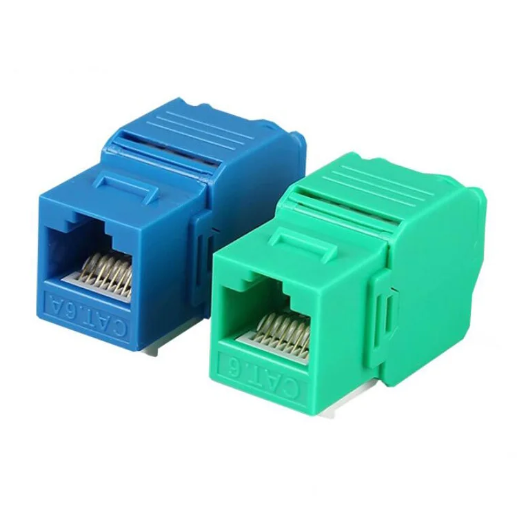 Высококачественный ПК корпус Cat6A UTP неэкранированный RJ45 Keystone Jack 180 градусов
