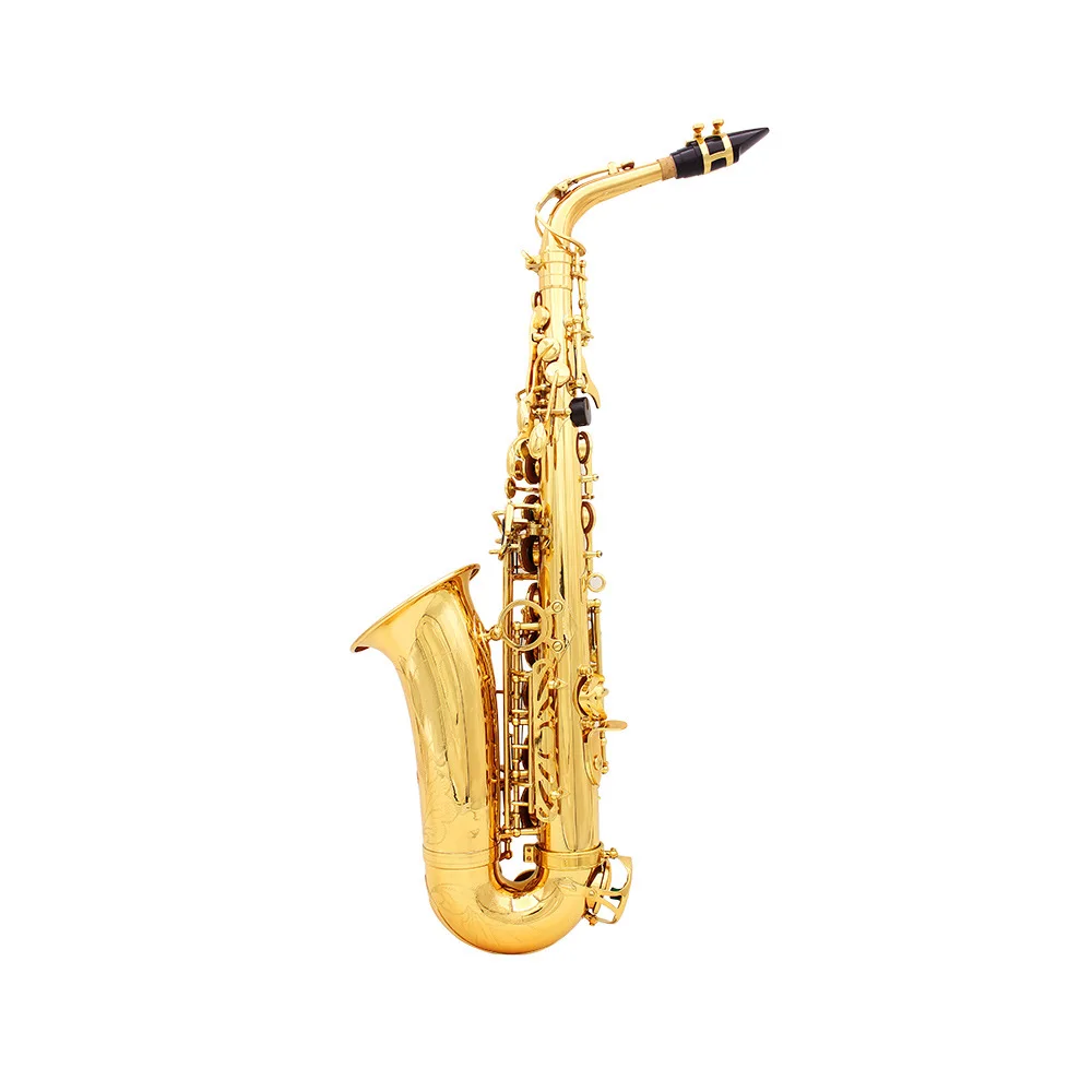 
Gold Lacquer Brass Alto Instrument Accessories Professional Eb China Sax Saxophone Alto 