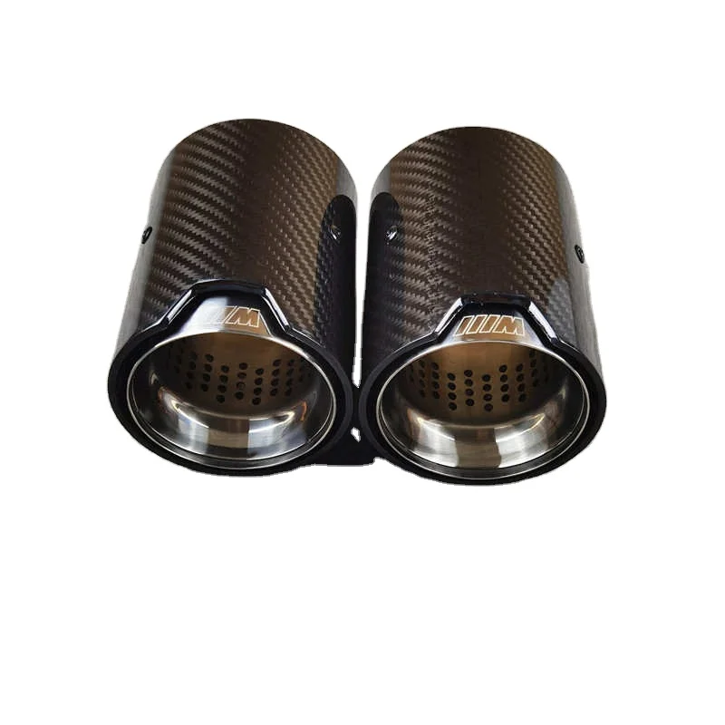 1 шт Высокое качество длина 120 мм нержавеющая сталь и углеродное волокно выхлопные трубы для M2 M3 M4 M производительность автомобиля задний выхлоп