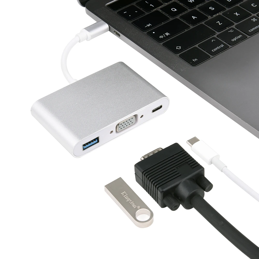 «Расширитель кабеля адаптера type-c к vga расширитель c hub Расширительная док-станция типа usb3.0 pd для ноутбука
