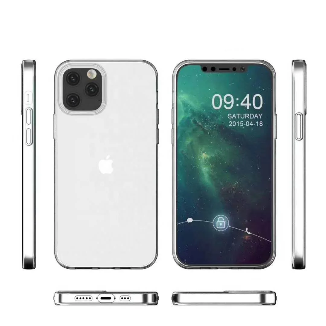  Soft TPU Back Cover For iPhone 12 Case Clear Transparent Phone 13 11 mobile phone Pro Max