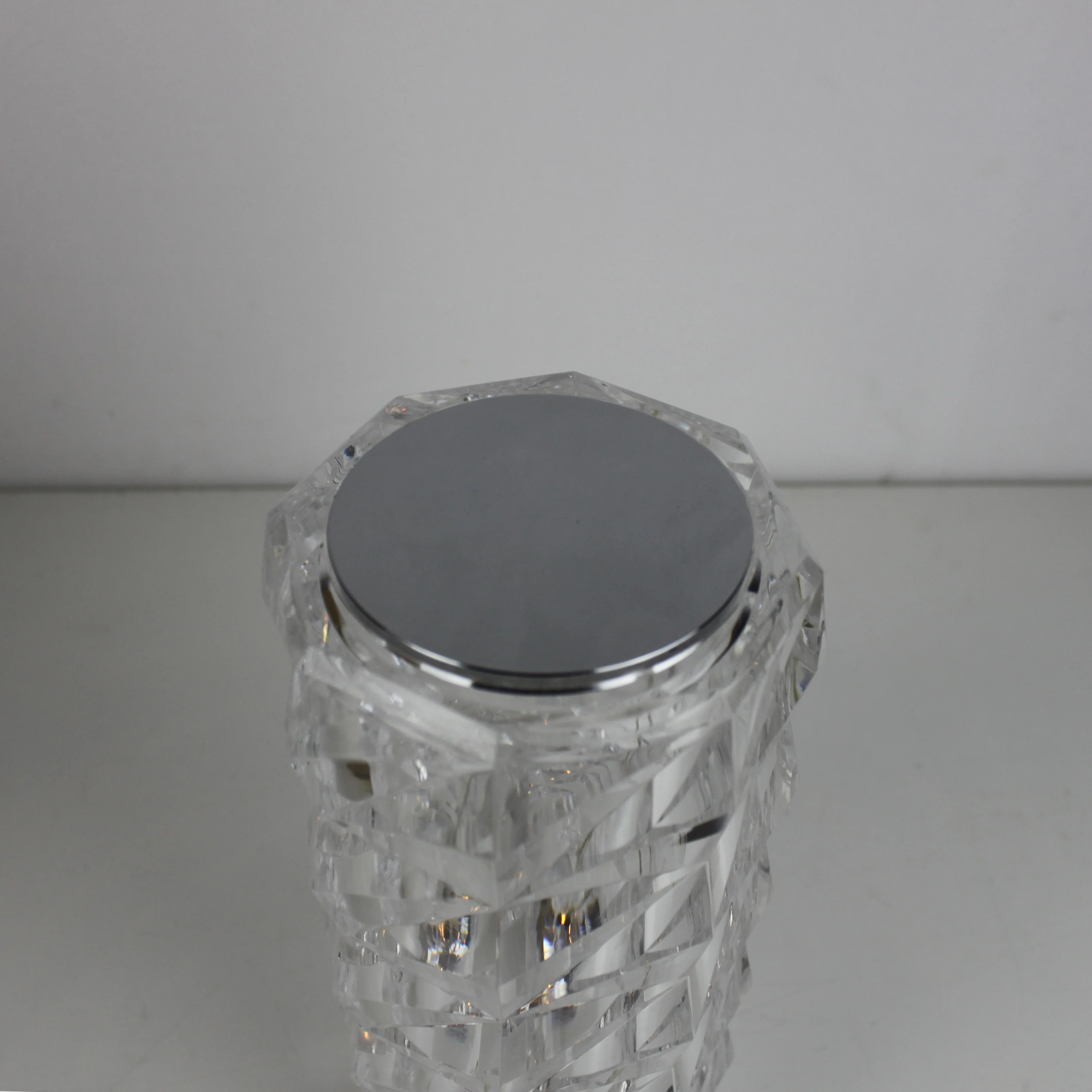 Clear crystal touch switch rechargeable battery dimmable RGB small table desktop lamp