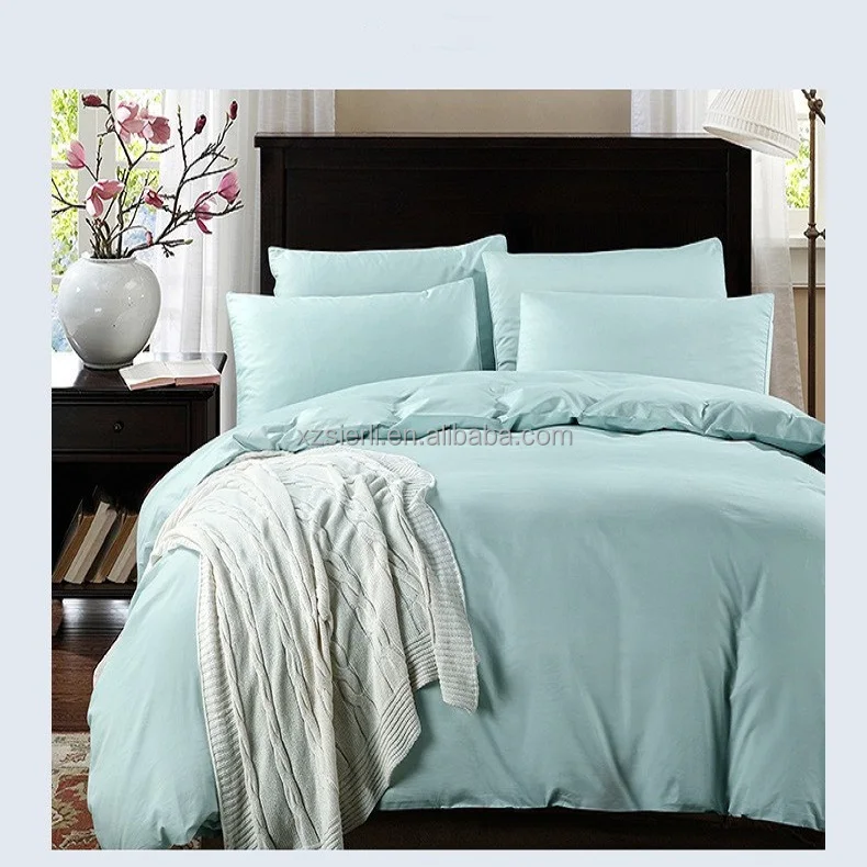 New Style Bedding set 100% luxury Solid Color Egyptian cotton bed sheets duvet cover