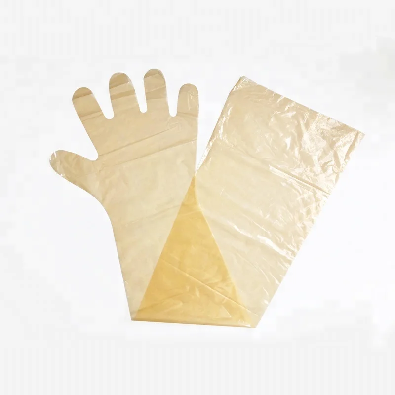 Mainly used in animal artificial insemination soft and smooth Long disposable Veterinary Hand Gloves For Animals and Cleaning