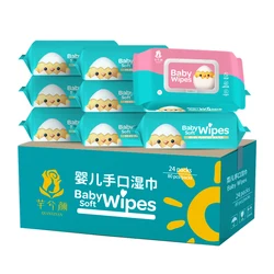 Softcare Wholesale Sensitive Skin Organic 80 100pcs Water Wet Wipes for Baby wipes unscented