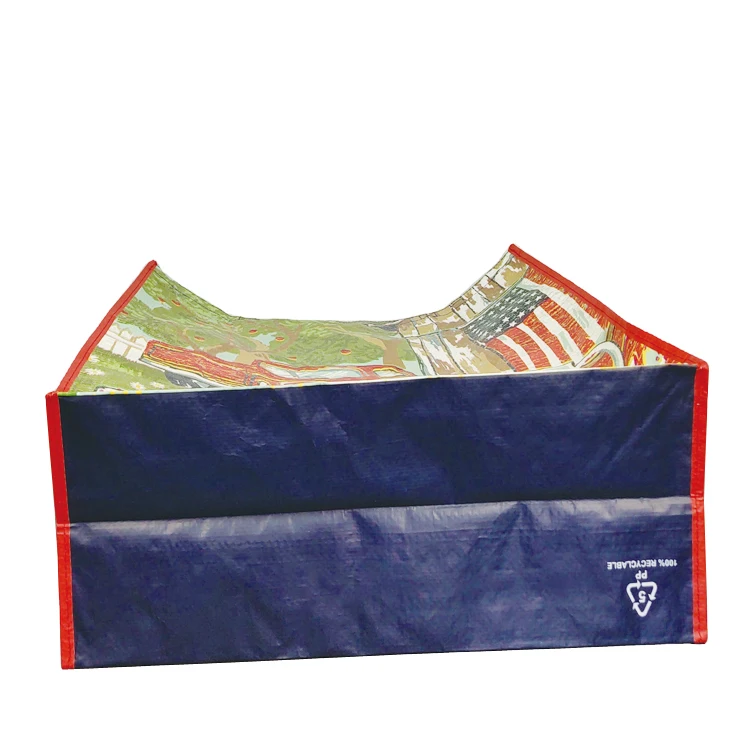 Рекламные Ламинированные Многоразовые фото печать pp сплетенная хозяйственная сумка сплетенная pp обрабатываются сумки