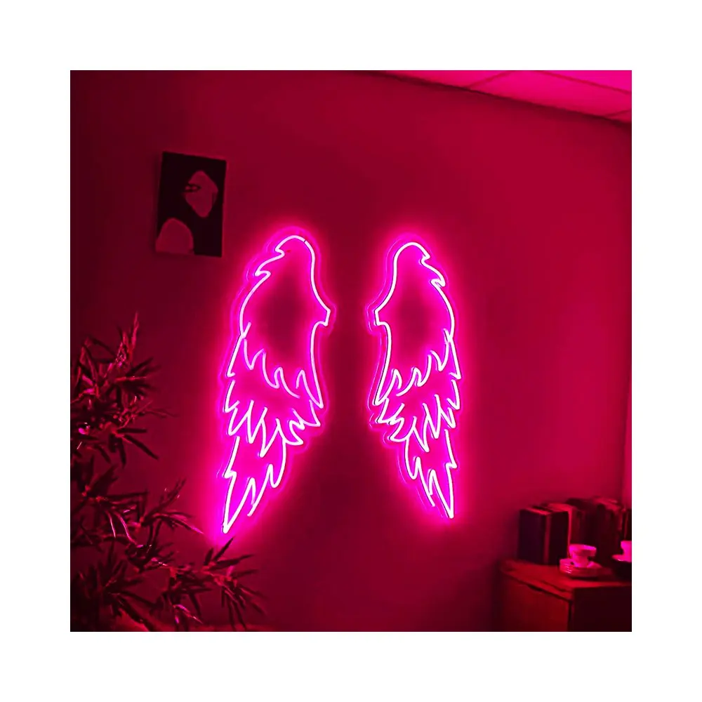 Your Design Baby Angel Wings Neon Sign Flex Led Light Letters Butterfly Angel Wings Neon Sign For Party Shop Shoot Decor