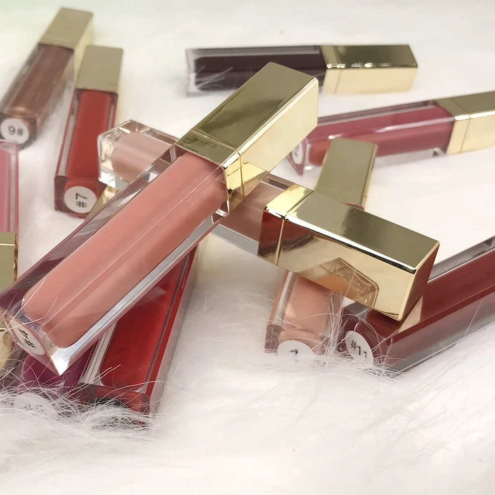 12 Colors Private Label Waterproof Matte Long Lasting Square Tube Lip Gloss Wholesale Makeup Lip Tint Cosmetics Liquid Lipstick