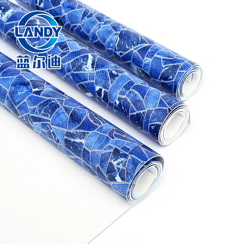 Landy Blue Pvc Elasticated Pool Liner For Pools Swimming Outdoor