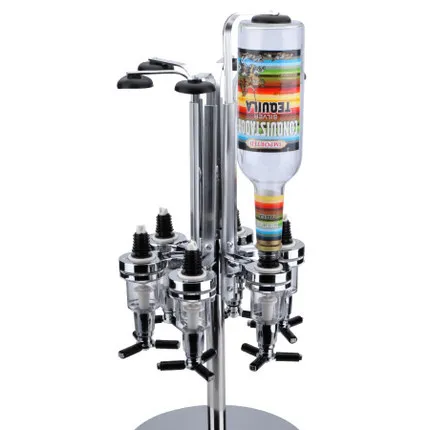 High ended 6 Bottle Liquor Dispenser Revolving Liquor Dispenser Bottle Holder for Alcohol
