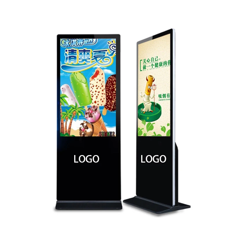 Customizable floor portable smart double sides standing digital signage digital signage displayer