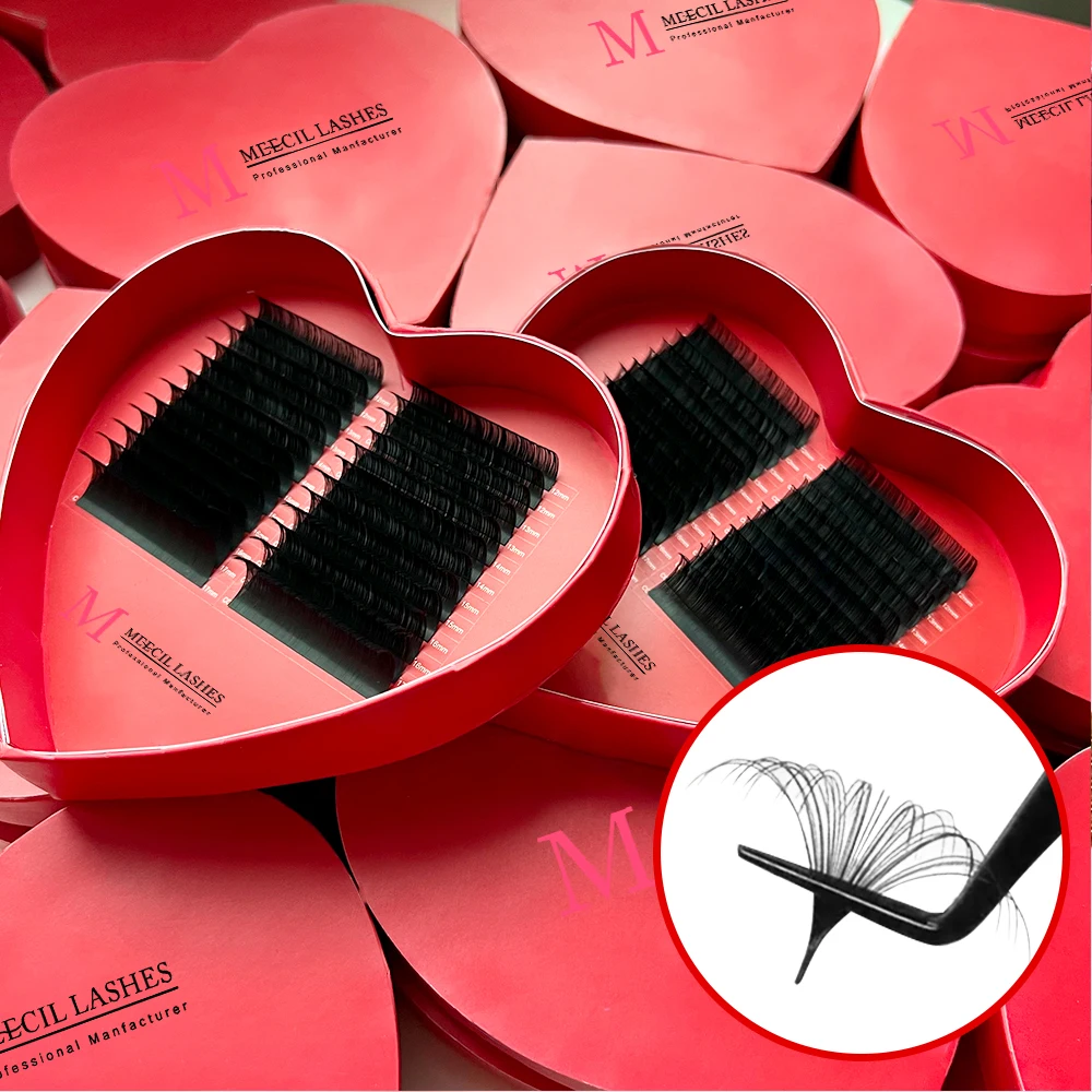 Korean PBT FIBERS wholesale private label lashes 0.10mm 3d russian volume lashes