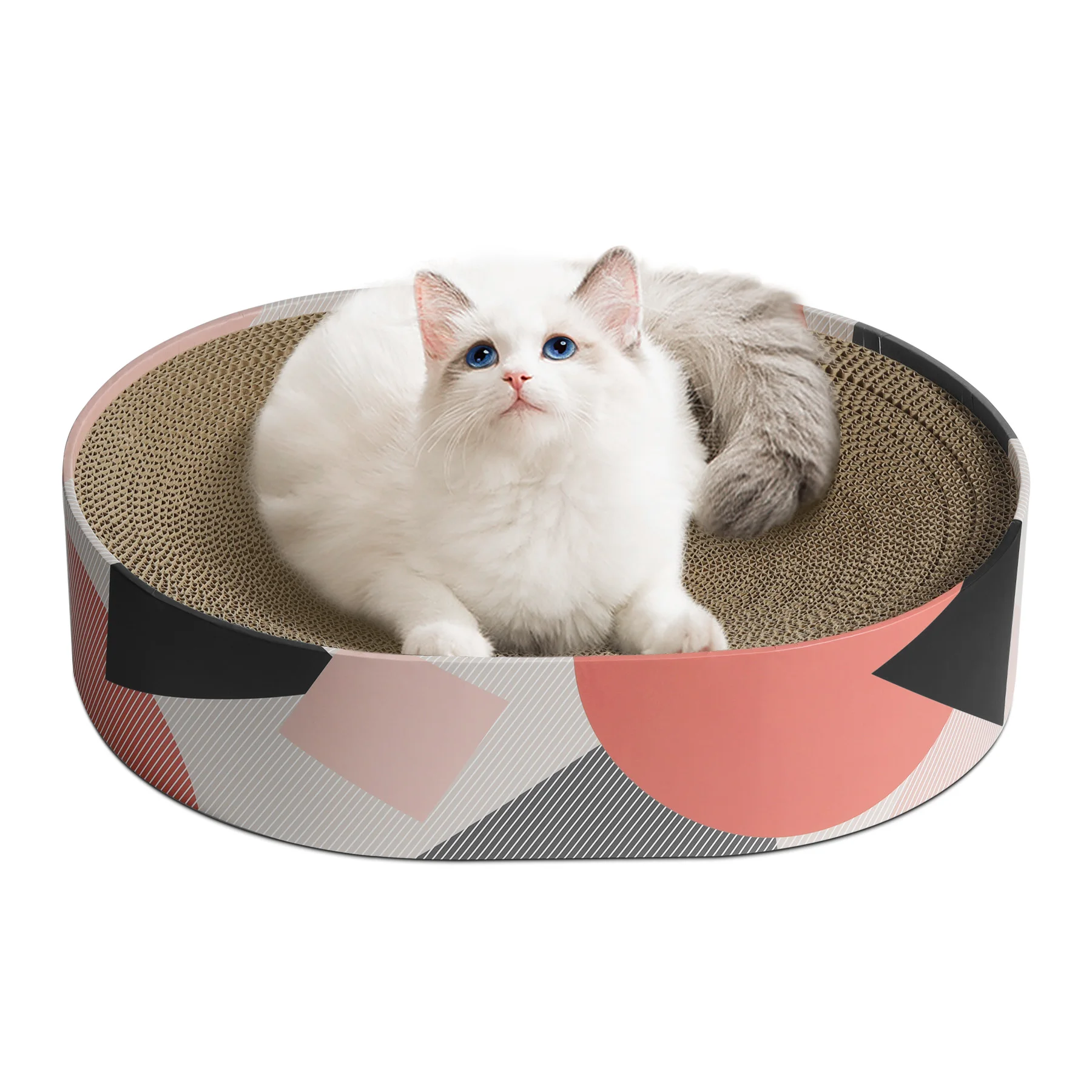 pet products 2021 cat cardboard soft lovely cat bed cardboard new Cat scratcher design pet furniture