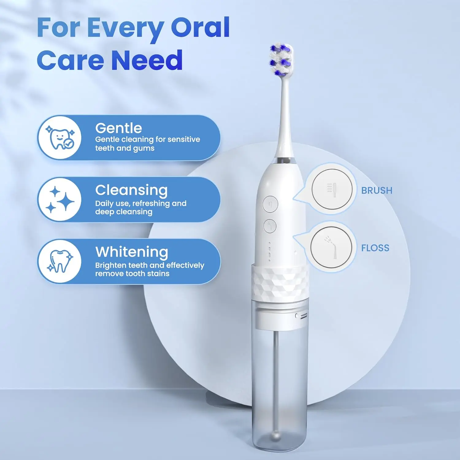 Portable Mini Oral Irrigator Professional Electric Toothbrush & Water Flosser Combo in One