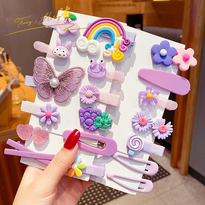 Tracy & Herry NEWest Korea Hot sale Candy Color  Hair Clip Sets Sweet Hair Clips for kids girls